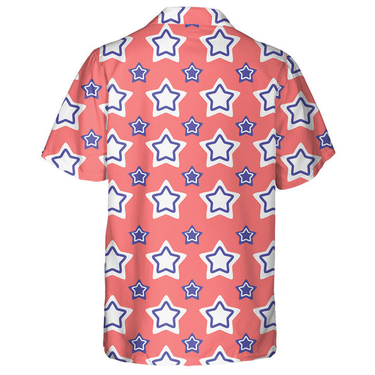 Repeat Pattern Of Memorial Day Pop Art Stars Hawaiian Shirt, Hawaiian Shirt Gift, Christmas Gift