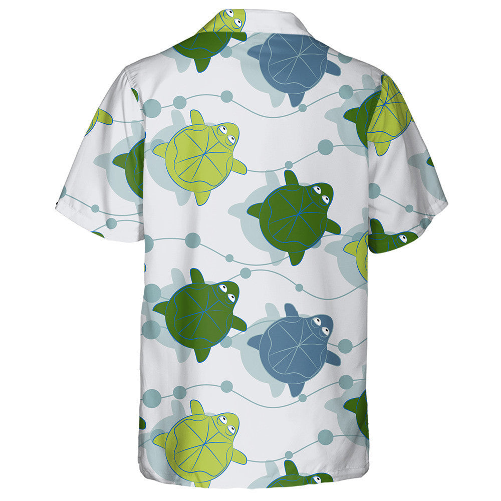 Funny Old Sea Turtle In Tribal Polynesian Style Hawaiian Shirt, Hawaiian Shirt Gift, Christmas Gift