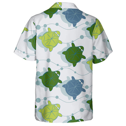 Funny Old Sea Turtle In Tribal Polynesian Style Hawaiian Shirt, Hawaiian Shirt Gift, Christmas Gift