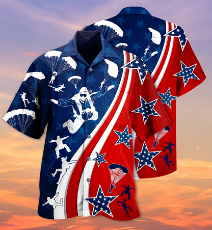 America Parachute Jump Limited - Hawaiian Shirt, Hawaiian Shirt Gift, Christmas Gift