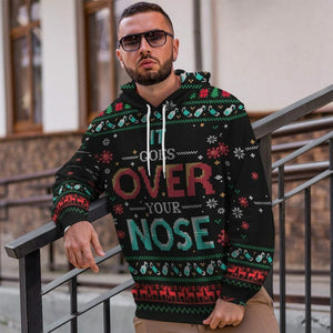 3D It Goes Over Your Nose Mask Ugly Christmas Sweater Custom Tshirt Hoodie Apparel