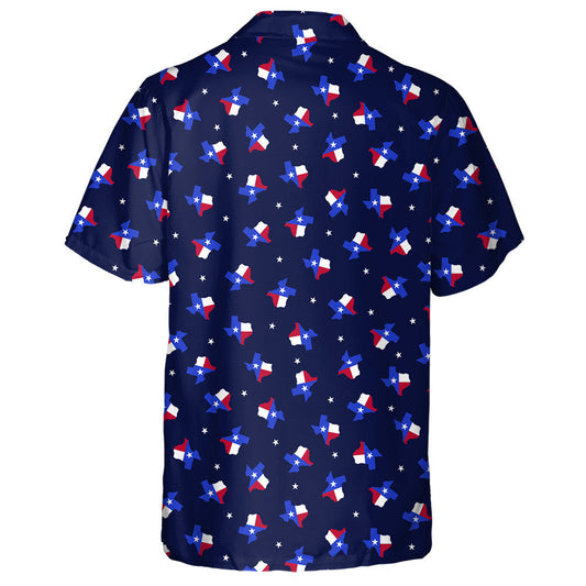 Map Of Texas State Flag Dark Blue Background Hawaiian Shirt, Hawaiian Shirt Gift, Christmas Gift