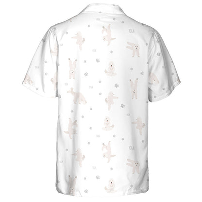 Cartoon Poodle Dog Yoga Dogs Poses And Exercises Hawaiian Shirt, Hawaiian Shirt Gift, Christmas Gift