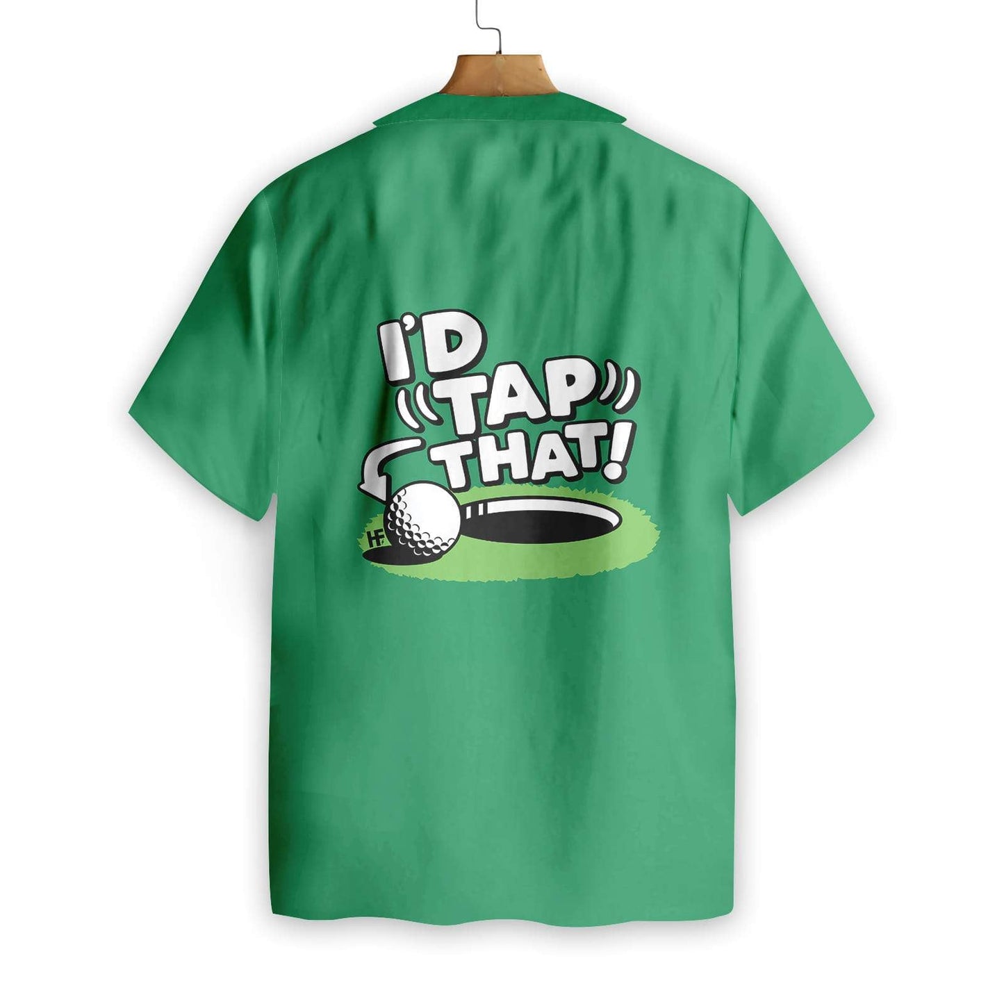 I'd Tap That Golf Ball Pattern Green Version Hawaiian Shirt, Hawaiian Shirt Gift, Christmas Gift