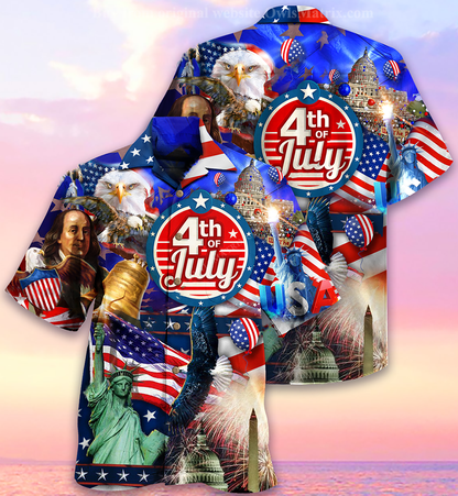 America Love July - Hawaiian Shirt, Christmas Gift
