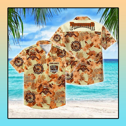 Firefighter fathers day Hawaiian Shirt_ Hawaiian Shirt Gift, Christmas Gift