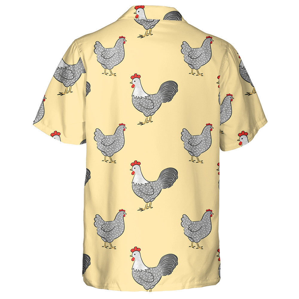 Chicken Farm With Roosters And Hens Hawaiian Shirt, Hawaiian For Gift