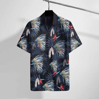 Dark Jungle Native Tropical Design Hawaiian Shirt,Hawaiian Shirt Gift, Christmas Gift