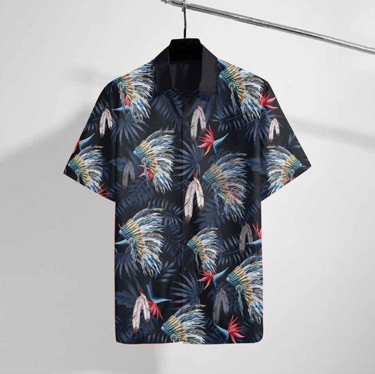 Dark Jungle Native Tropical Design Hawaiian Shirt,Hawaiian Shirt Gift, Christmas Gift
