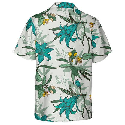 Botanical Flowers Leaves Branches Hand Drawing Design Hawaiian Shirt, Hawaiian Shirt Gift, Christmas Gift