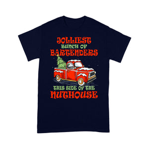 Jolliest Bunch Of Bartenders Funny Christmas Gift  Tee Shirt Gift For Christmas