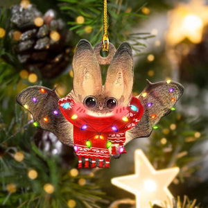 Bat Christmas Light Shape Ornament, Christmas Ornament Gift, Christmas Gift, Christmas Decoration