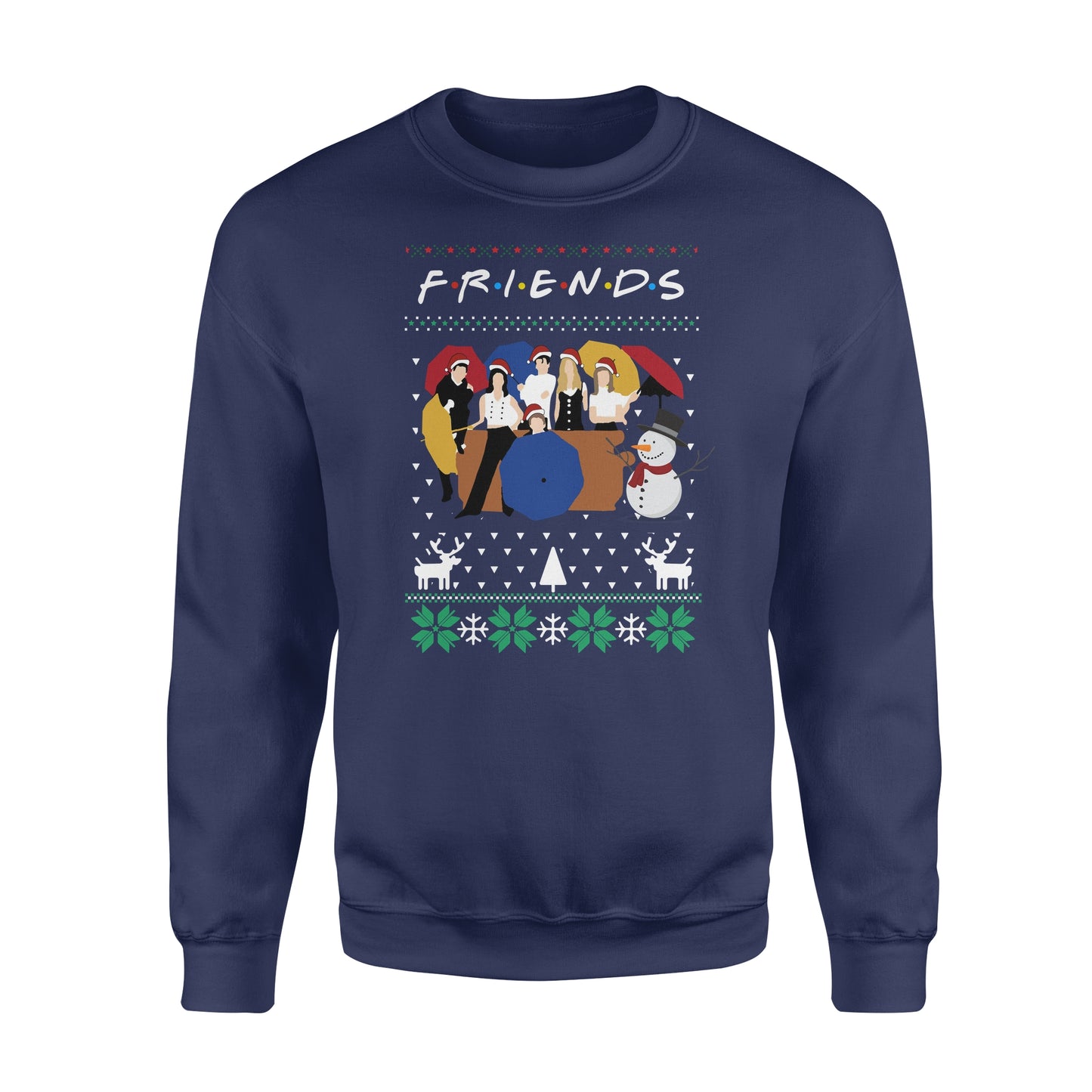 Friends And Snowman Christmas Ugly Sweatshirt - Lustiges Sweatshirt als Geschenk für Männer und Frauen 
