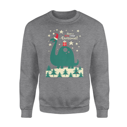 Have a Dino-mite Christmas! funny sweatshirt gifts christmas ugly sweater for men and women