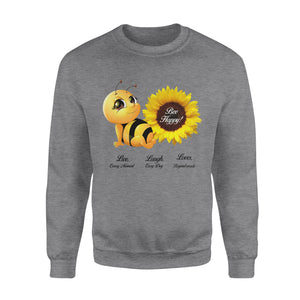 Bee happy! love, laugh,l loves funny sweatshirt gifts christmas ugly sweater for men and women