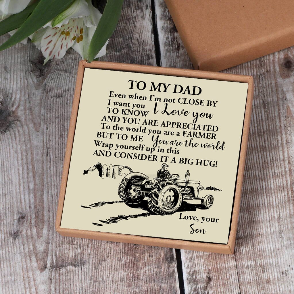 Son To Dad - You Are The World's Best Farmer Bangle Weave Roman Numeral Bracelets