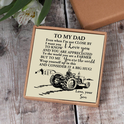 Son To Dad - You Are The World's Best Farmer Bangle Weave Roman Numeral Bracelets