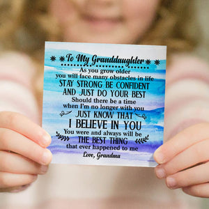 Grandma To Granddaughter - I Believe In You Crystal Beaded Bracelet