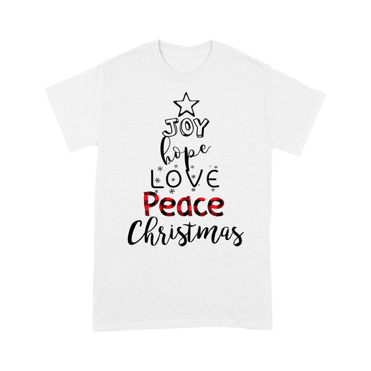 Joy Peace Love Hope Weihnachten passende Familie Geschenk T-Shirt Geschenk für Weihnachten