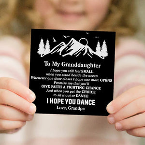 Grandpa To Granddaughter - I Hope You Dance Crystal Beaded Bracelet