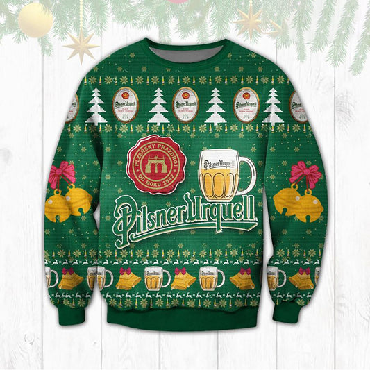 Pilsner Urquell Ugly Sweater Beer Drinking Christmas, Christmas Ugly Sweater, Christmas Gift, Gift Christmas 2024