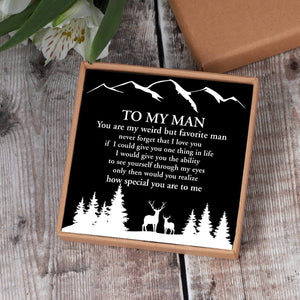 To My Man - You Are My Favorite Man Black Beaded Bracelets For Men