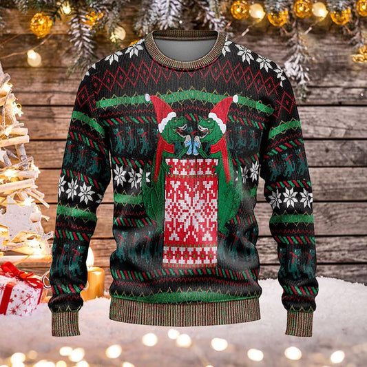 Party Dinosaurs Christmas Ugly Sweaters, Christmas Ugly Sweater, Christmas Gift, Gift Christmas 2024
