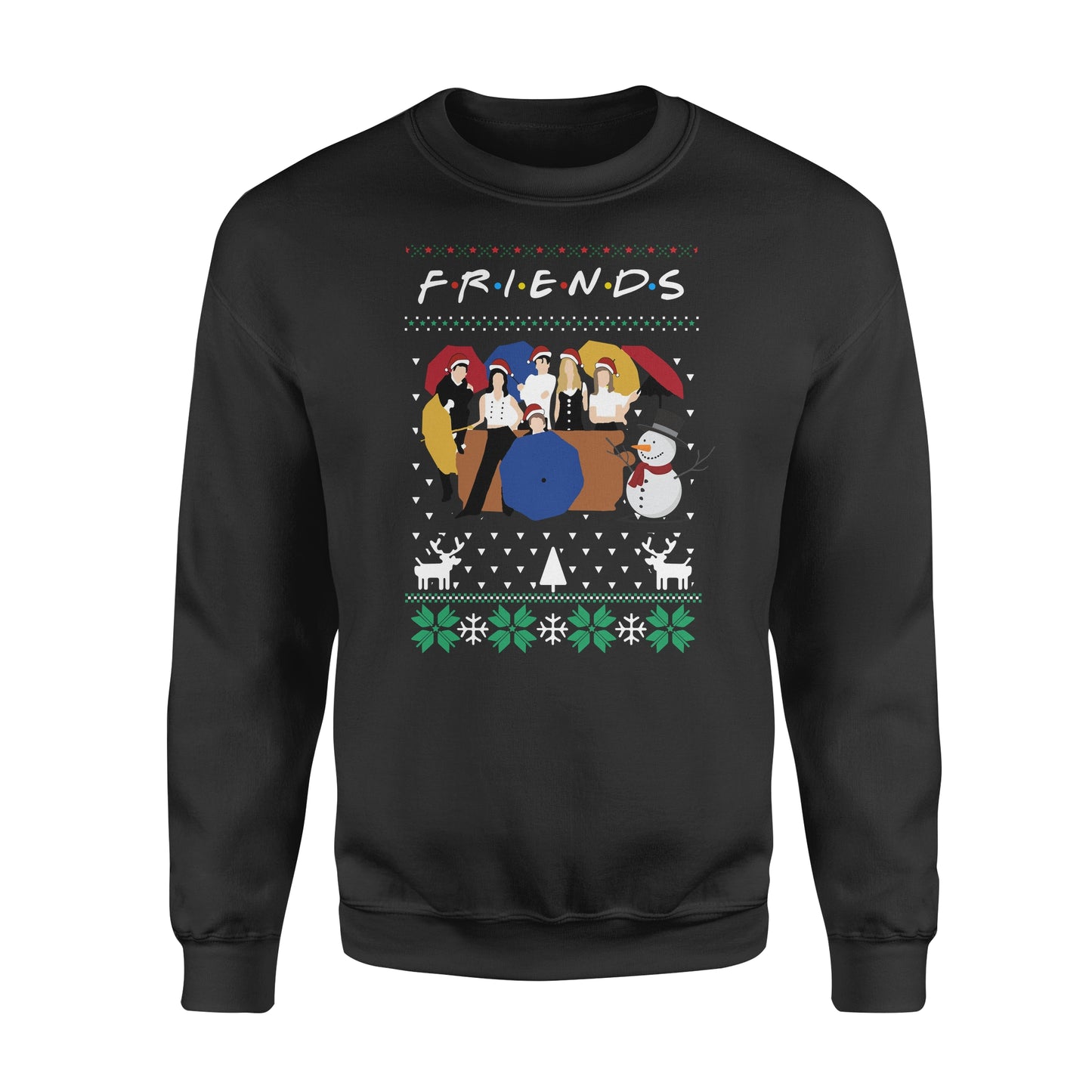 Friends And Snowman Christmas Ugly Sweatshirt - Lustiges Sweatshirt als Geschenk für Männer und Frauen 