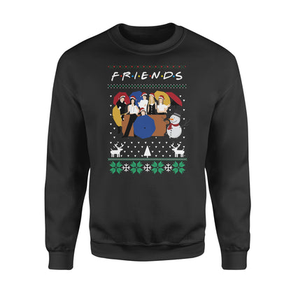 Friends And Snowman Christmas Ugly Sweatshirt - Lustiges Sweatshirt als Geschenk für Männer und Frauen 