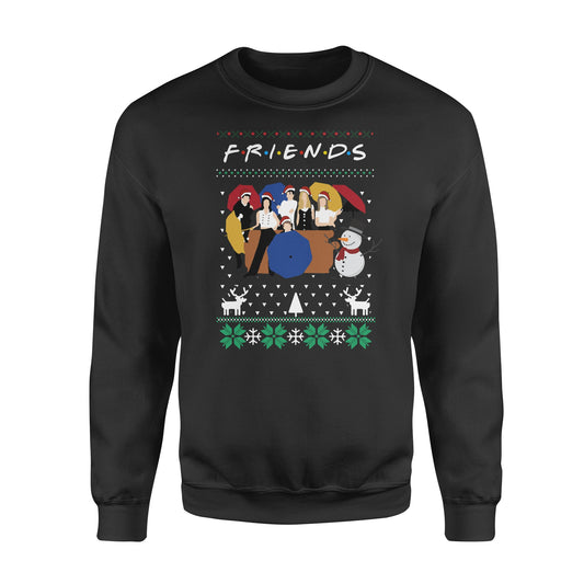 Friends And Snowman Christmas Ugly Sweatshirt - Lustiges Sweatshirt als Geschenk für Männer und Frauen 