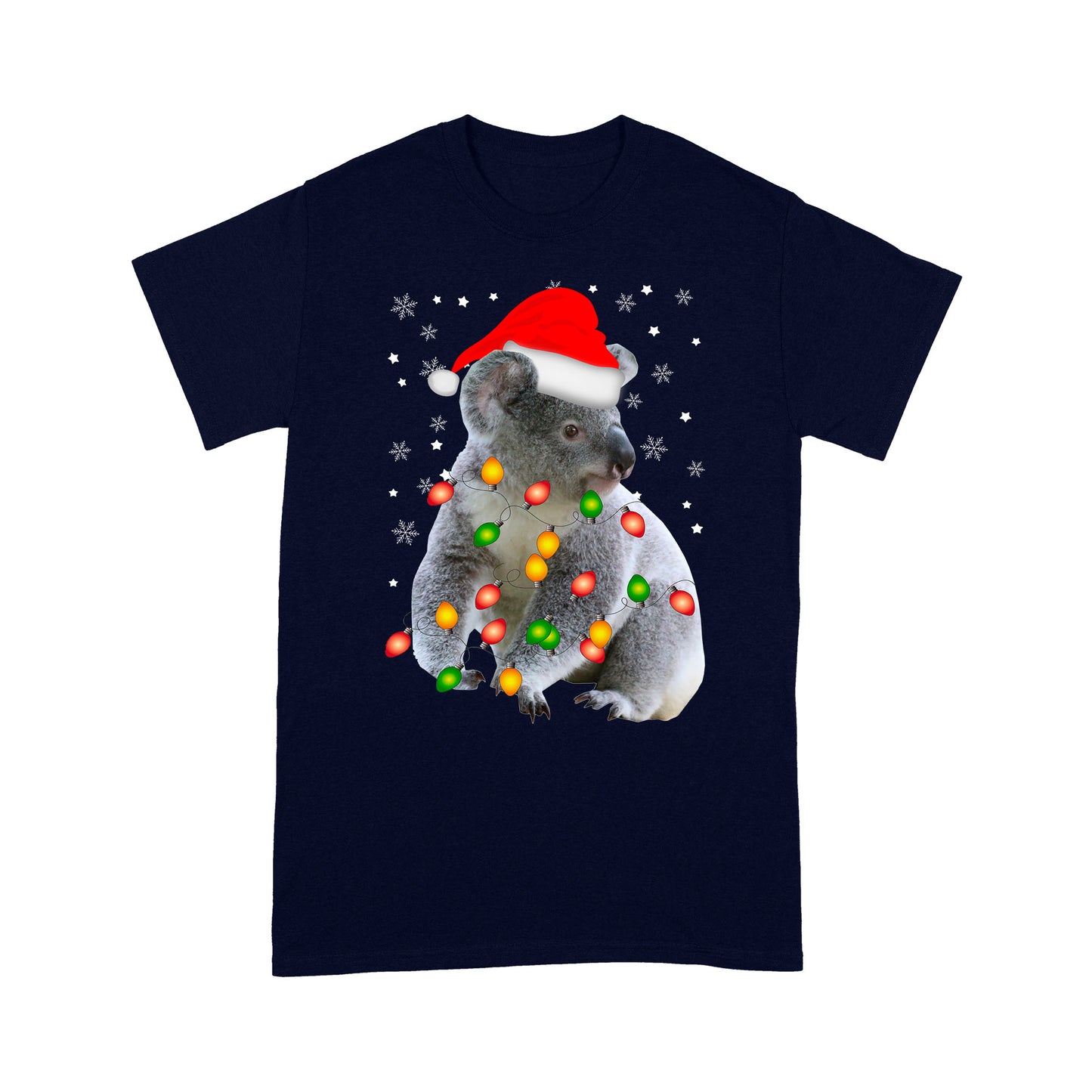 Koala mit Weihnachtsbeleuchtung passende Familie Geschenk T-Shirt Geschenk für Weihnachten