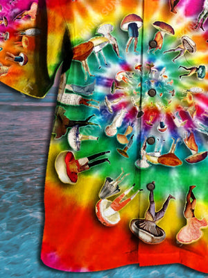 Swirl Mushroom Hippie Nice Ornamental Hawaiian Shirt,Hawaiian Shirt Gift, Christmas Gift