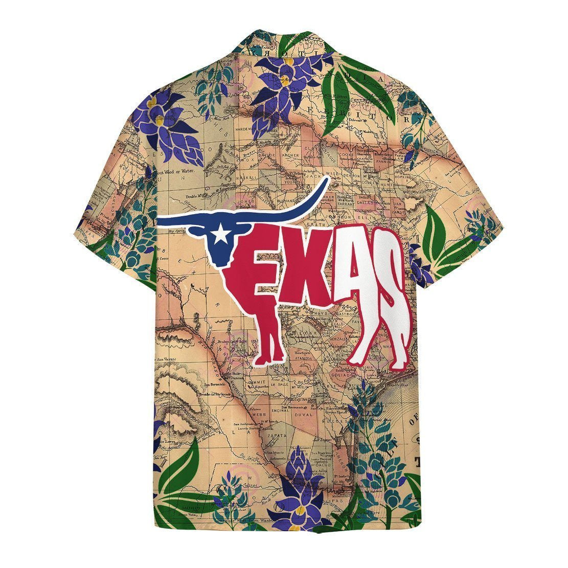 Longhorn Flag Texas Seamless Background Design Hawaiian Shirt,Hawaiian Shirt Gift, Christmas Gift