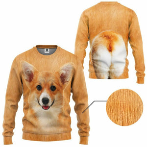 3D Corgi Cosplay Custom Tshirt Hoodie Appreal