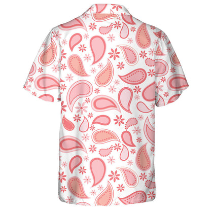 Beautiful Paisley And Small Flowers In Pink Design Hawaiian Shirt, Hawaiian Shirt Gift, Christmas Gift