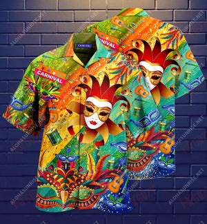 A Happy Carnival Is Coming Short Hawaiian Shirt Ocean Short Sleeve Tactical Hawaiian Shirt Hawaiian Shirts For Women, Hawaiian Shirt Gift, Christmas Gift