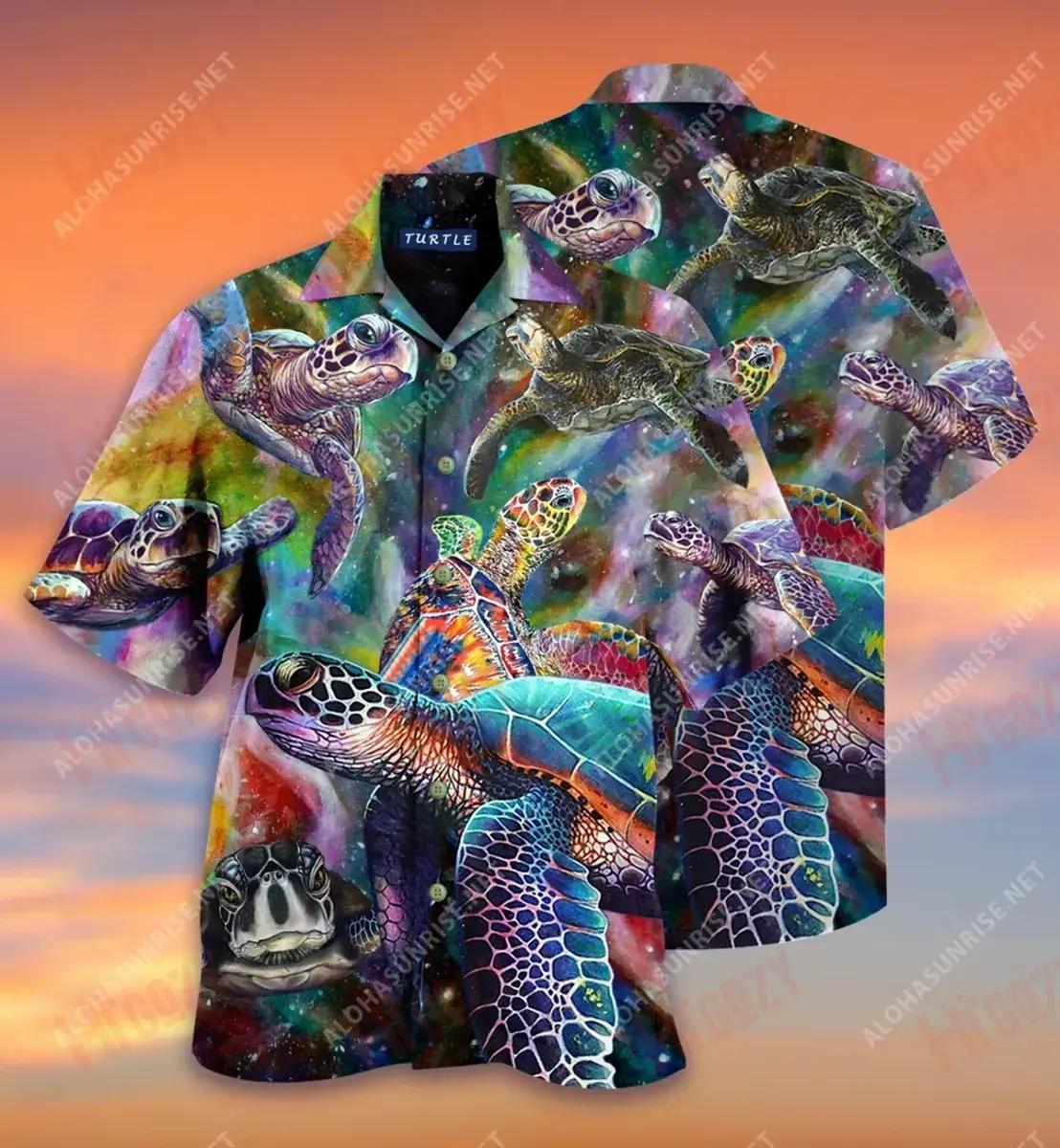Galaxy Turtle Short Hawaiian Shirt Hobbies Aloha Shirt Best Hawaiian Shirts Hawaiian Shirts For Men, Hawaiian Shirt Gift, Christmas Gift