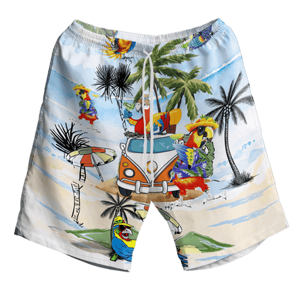 Faint Parrot On Beach Design Hawaiian Shirt, Hawaiian Shirt Gift, Christmas Gift
