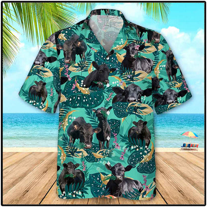 Black Angus Cattle Rosemary Hawaiian Shirt,Hawaiian Shirt Gift, Christmas Gift