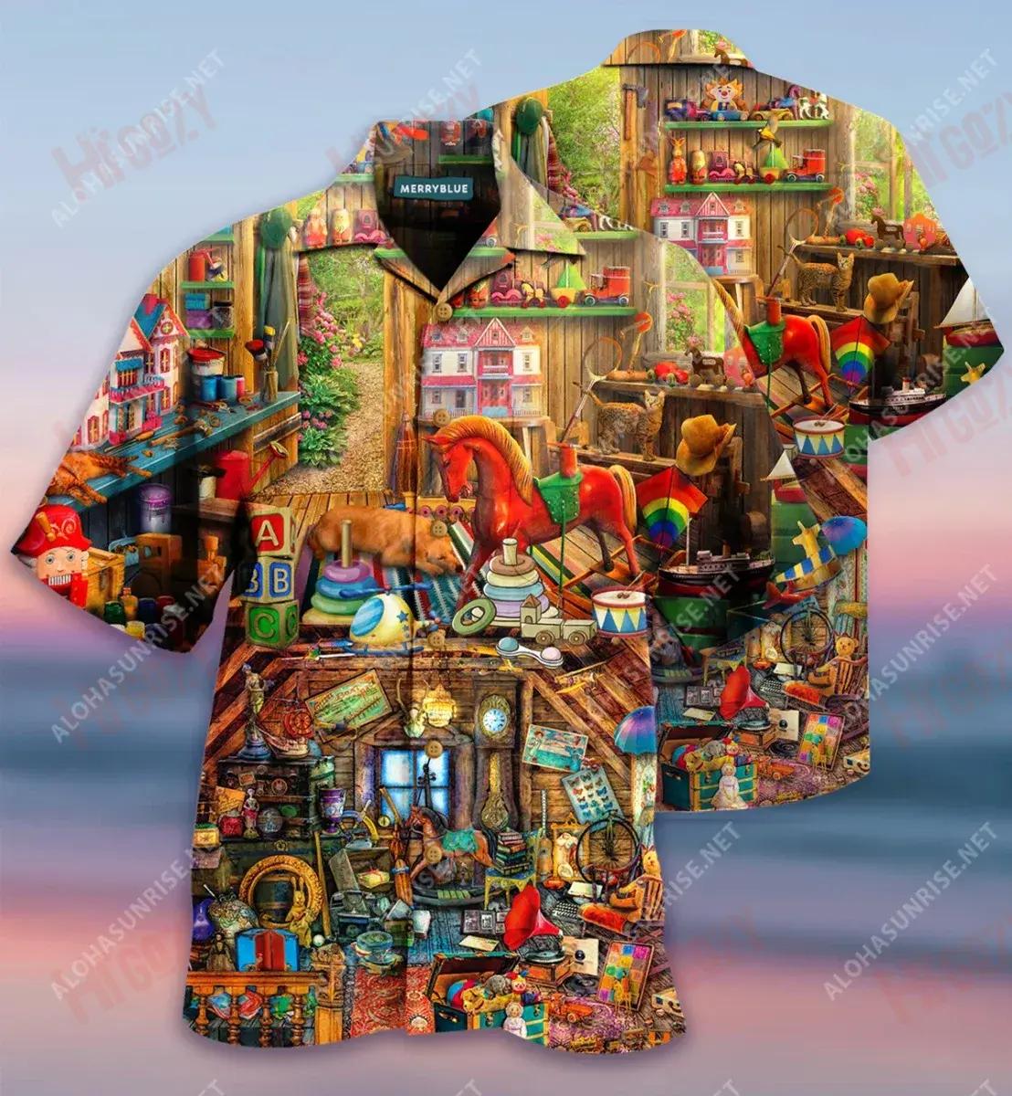 A Piece Of My Childhood Memmory Unisex Hawaiian Shirt Hobbies Short Sleeve Hawaiian Shirts Hawaiian Shirt Pattern, Hawaiian Shirt Gift, Christmas Gift