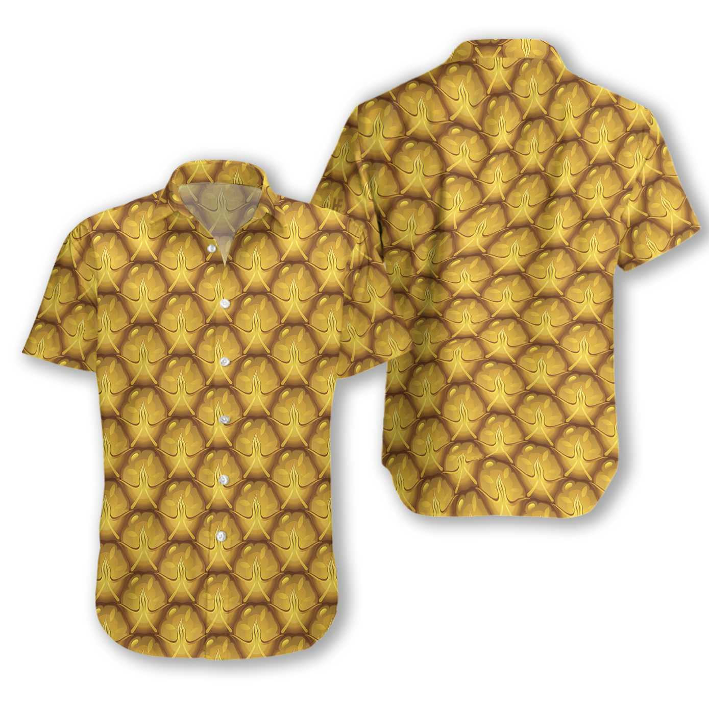 Pineapple Pattern Multiple Fresh Fruits Hawaiian Shirt,Hawaiian Shirt Gift, Christmas Gift
