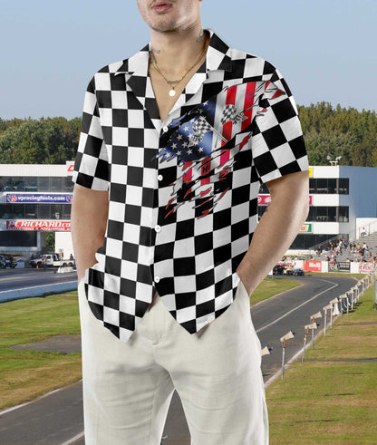 Excellent Summer Nights And Race Track Lights Hawaiian Shirt, Hawaiian Shirt Gift, Christmas Gift