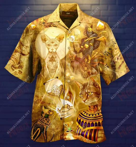 Cats Control Fantasy Time Short Hawaiian Shirt Summer Tropical Shirts Tactical Hawaiian Shirt Funny Hawaiian Shirts, Hawaiian Shirt Gift, Christmas Gift