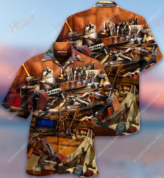Once A Mechanic Always A Mechanic Unisex Short Sleeve Shirt Summer Hawaiian T Shirts Tactical Hawaiian Shirt Hawaiian Shirts For Men, Hawaiian Shirt Gift, Christmas Gift