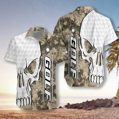 Excellent Design Hawaiian Shirt Golf And Skull Camo,Hawaiian Shirt Gift, Christmas Gift