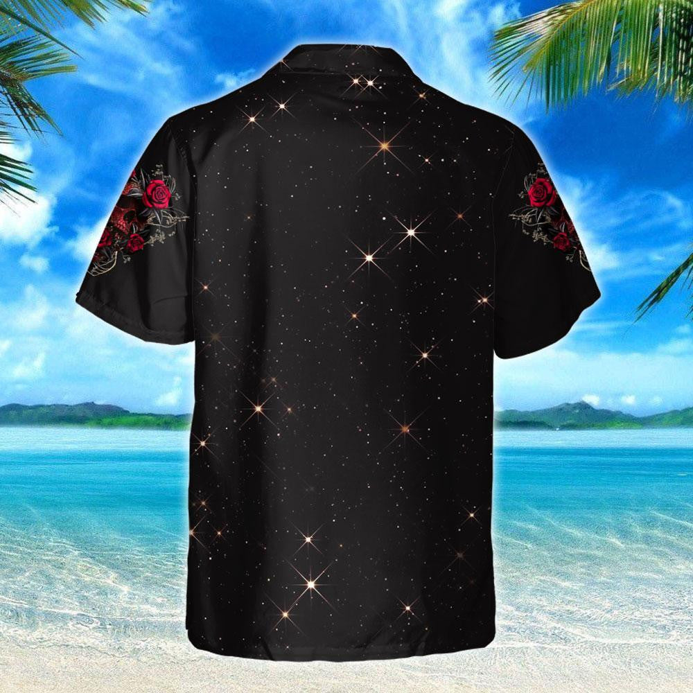 Skull Roses Romantic Beauty Of Flower Design Hawaiian Shirt, Hawaiian Shirt Gift, Christmas Gift