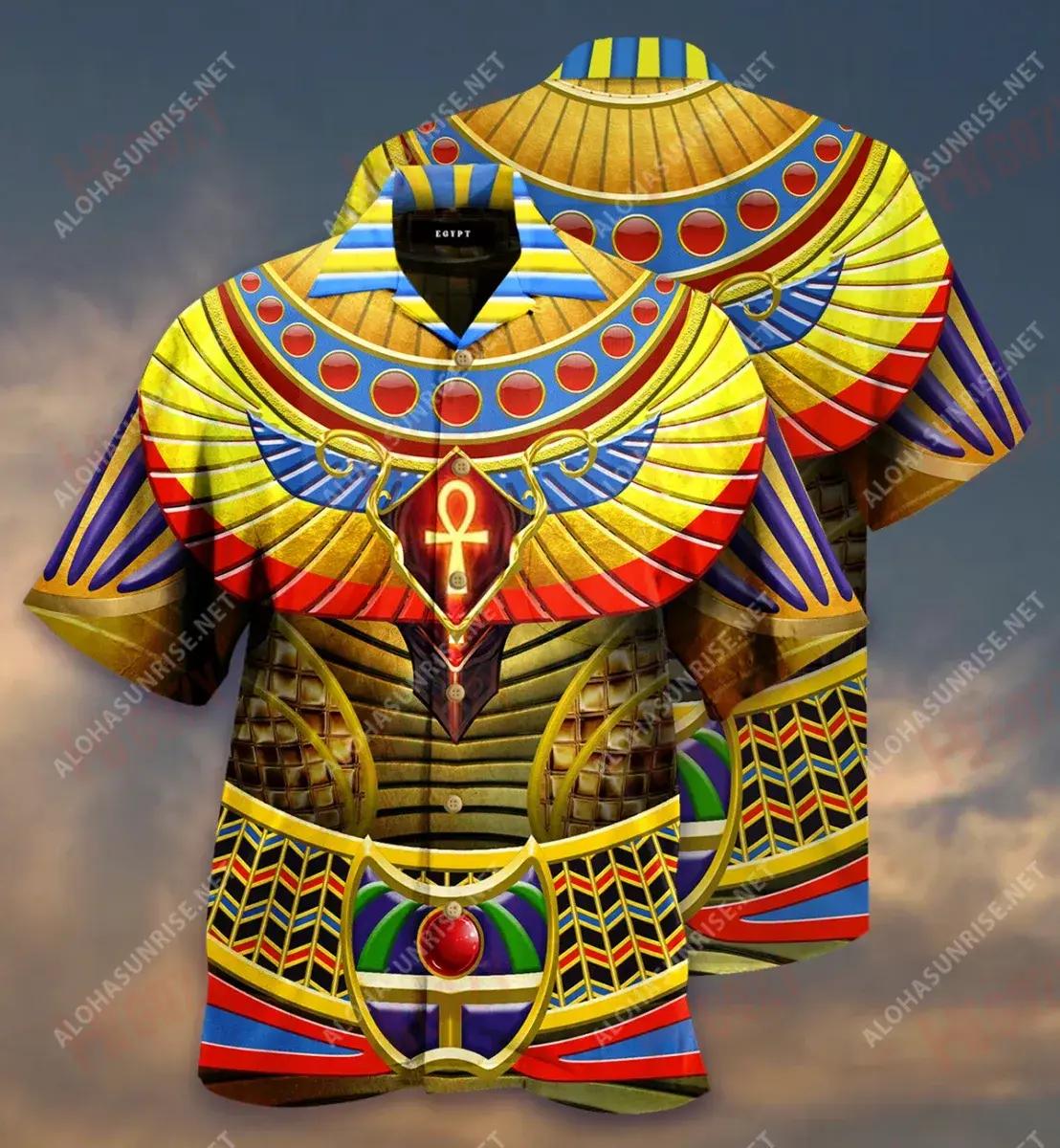 Egyptian God Armor Will Protect Yourlife Short Hawaiian Shirt Summer Short Sleeve Tactical Hawaiian Shirt Funny Hawaiian Shirts, Hawaiian Shirt Gift, Christmas Gift