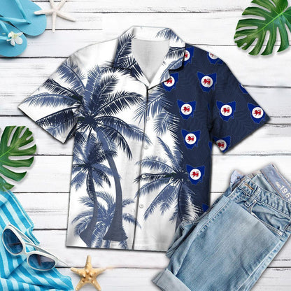 Tasmania Flag With Coconut Trees Hawaiian Shirt,Hawaiian Shirt Gift, Christmas Gift