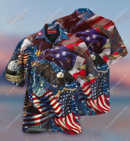 American Patriotic Eagle Short Short Sleeve Shirt Ocean Hawaiian T Shirts Best Hawaiian Shirts Hawaiian Shirt Pattern, Hawaiian Shirt Gift, Christmas Gift