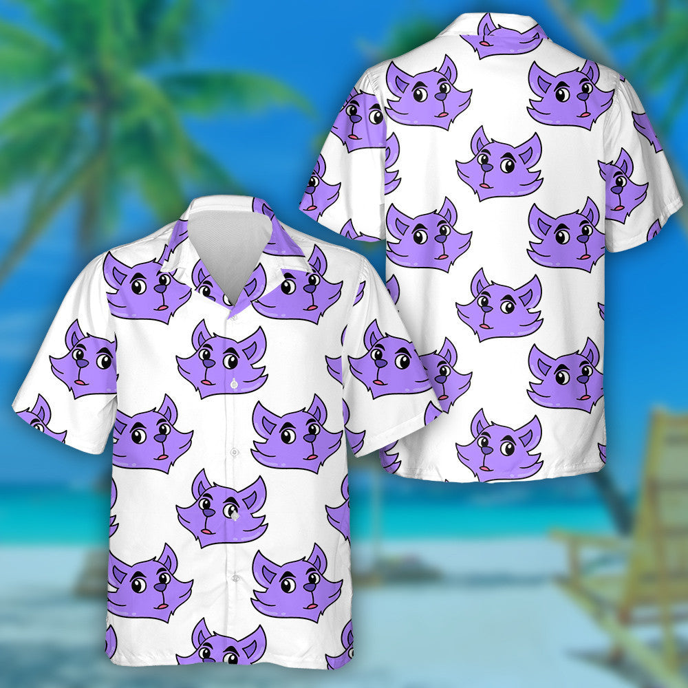 Shocked Wolf Face Great For Summer Vintage Hawaiian Shirt, Hawaiian Shirt Gift, Christmas Gift
